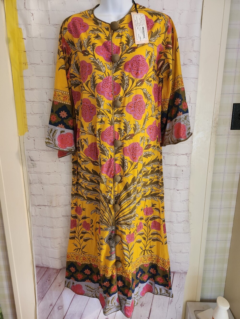NWT RHODE RESORT "Elin" Multi-Color Floral Print Cotton Maxi Dress XS/S Ret.$425